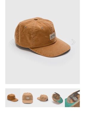 Ralph Lauren Double RL Brown Canvas Baseball Cap